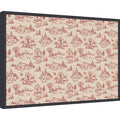 Framed Fabric Magnetic Board Wonderland Red Toile Wall Organization