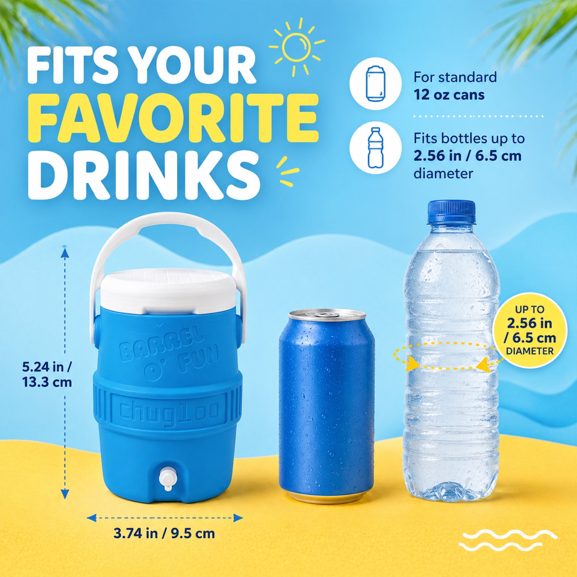 3D Printed Colorful Beverage Can Holder, Portable Barrel Style Drink Container With Handle For 12 Oz Cans And Bottles