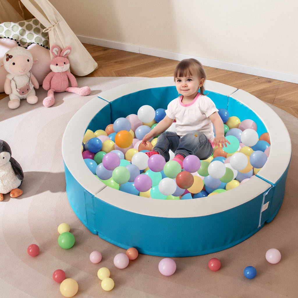 Detachable Foam Ball Pit with 50 Colorful Ocean Balls