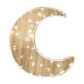 Moon Shaped Lighted LED Natural Wood Wall Decor
