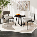 Dining Chair Set of 2 with Curved Backrest and Padded Seat