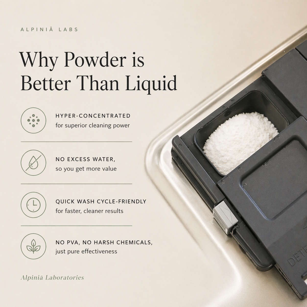 Powerful Dishwasher Detergent with Enzymes — No Microplastics, No Residue