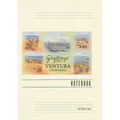 Vintage Lined Notebook Pastel Beach Scenes, Greetings from Ventura, California - Paperback