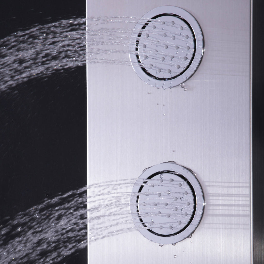 47 Inch Stainless Shower Panel with Massage Jets Hand Shower