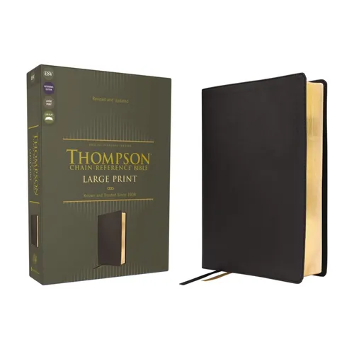 Esv, Thompson Chain-Reference Bible, Large Print, Leathersoft, Black, Red Letter - Imitation Leather