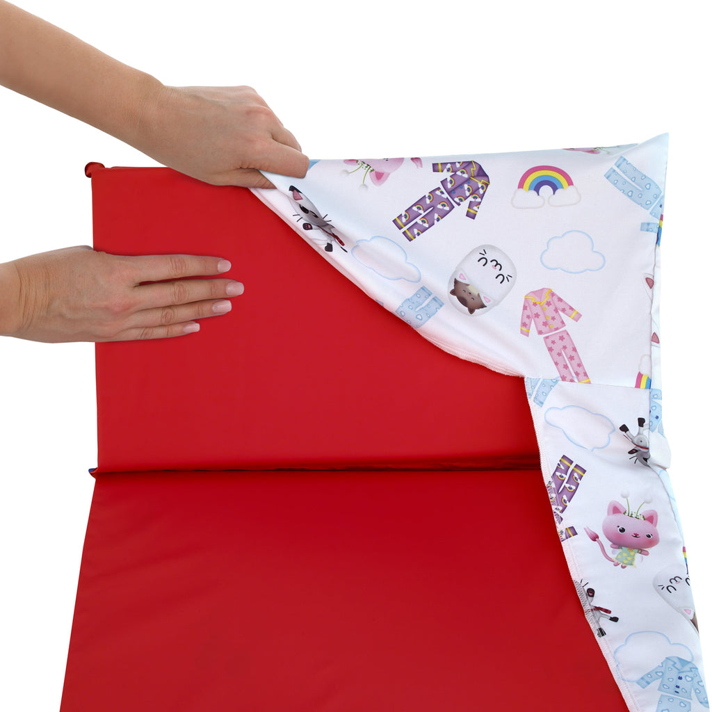 Gabby's Dollhouse Dream It Up Pink, Aqua, and Purple PJ's Preschool Nap Pad Sheet