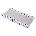 Soar High Little One Gray, Navy, Light Blue, and White Airplanes Contoured Changing Pad Cover