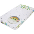 The Mandalorian Grogu, White, Green, and Blue Precious Cargo Photo Op Nursery Fitted Crib Sheet
