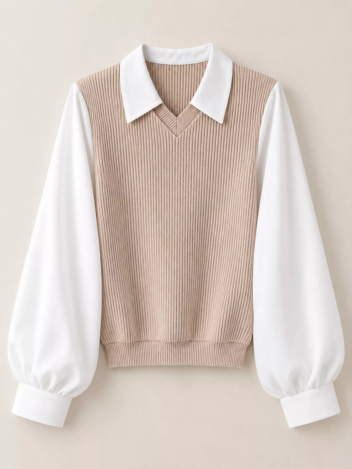 Layered Look Long Sleeve Blouse