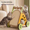 Pet Stroller With A Scratching Post Toy To Keep Your Cat Entertained