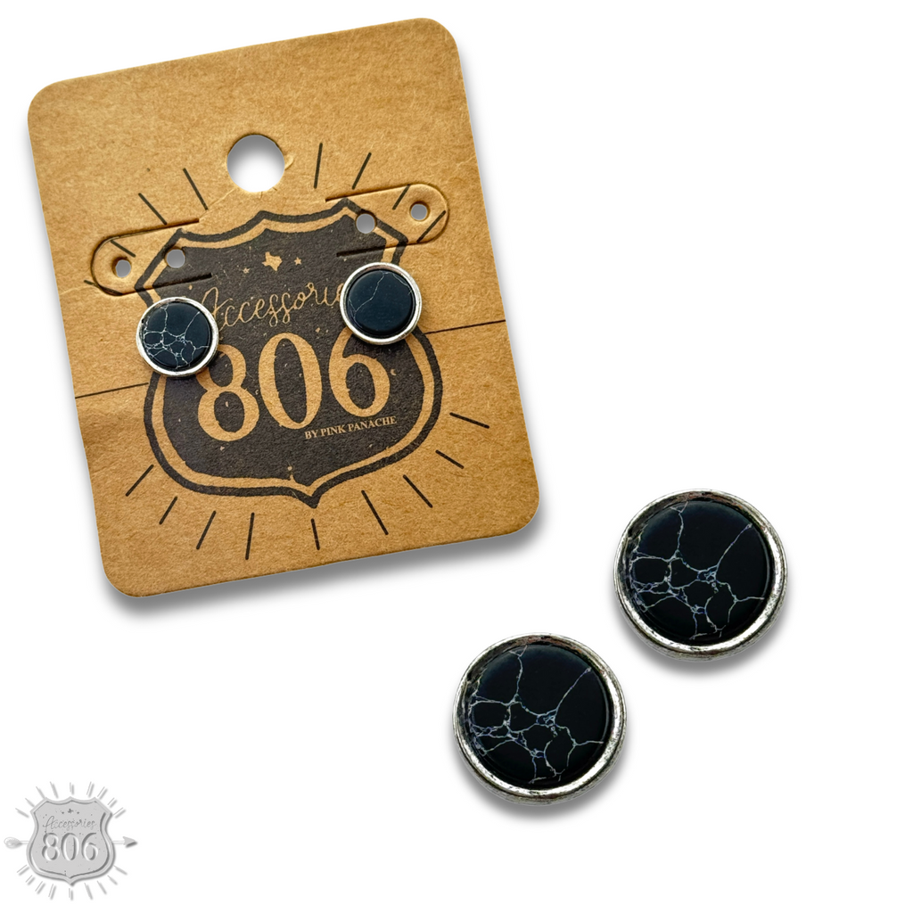 Round stone post earring Last Call