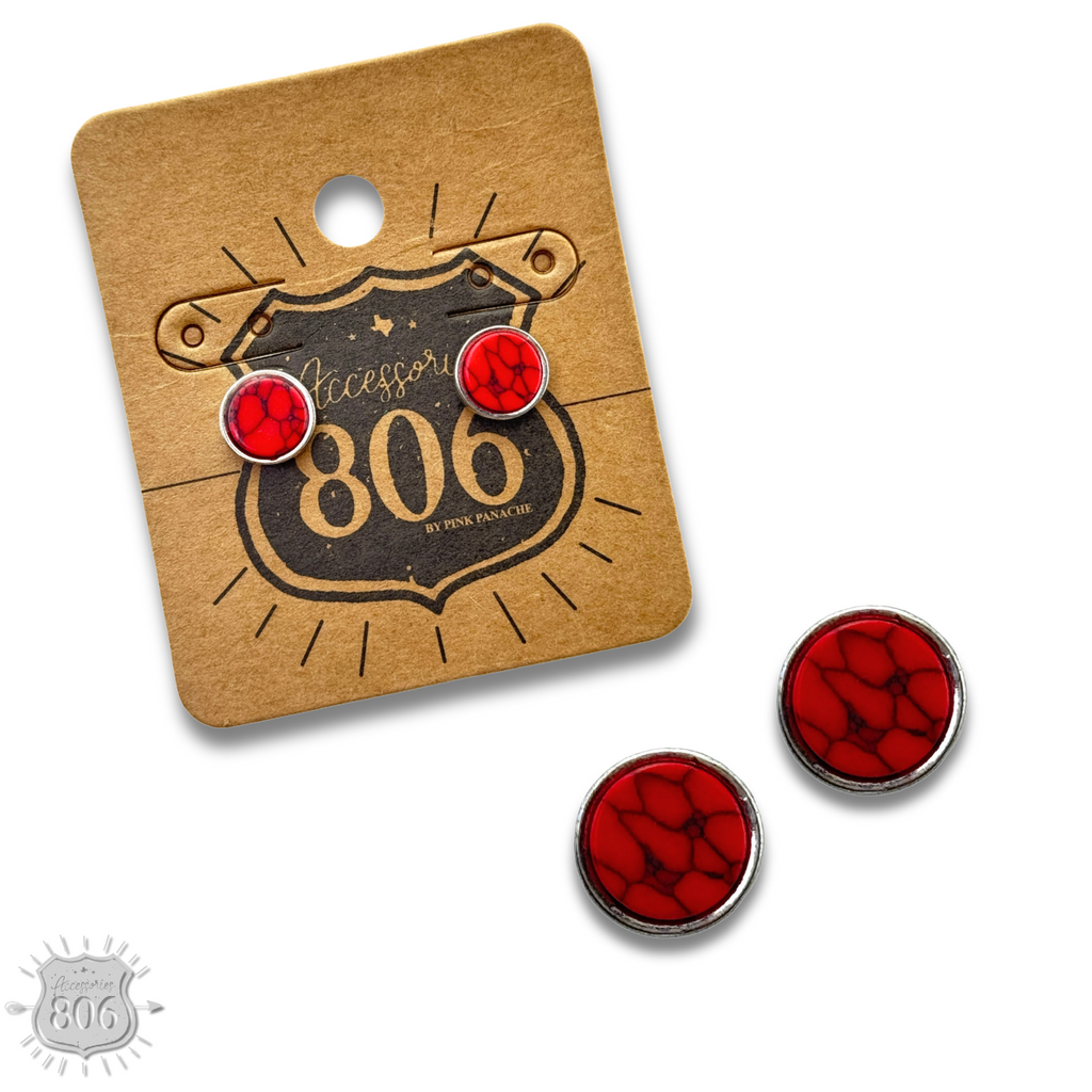 Round stone post earring Last Call