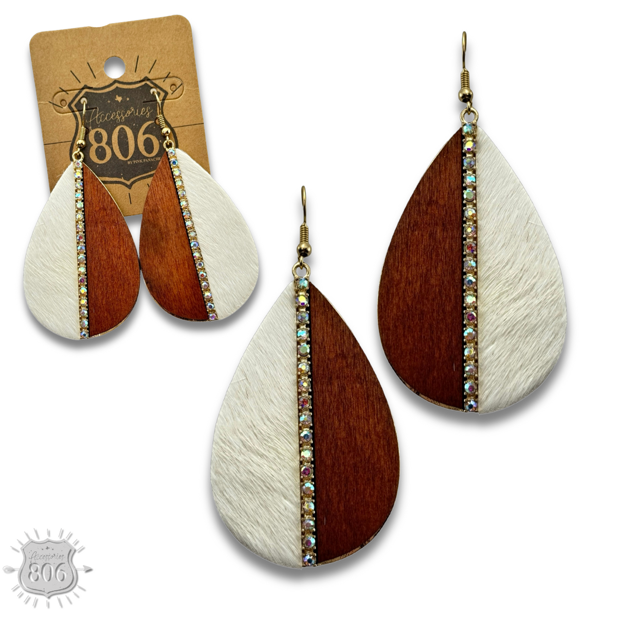 Mixed media teardrop earring last call