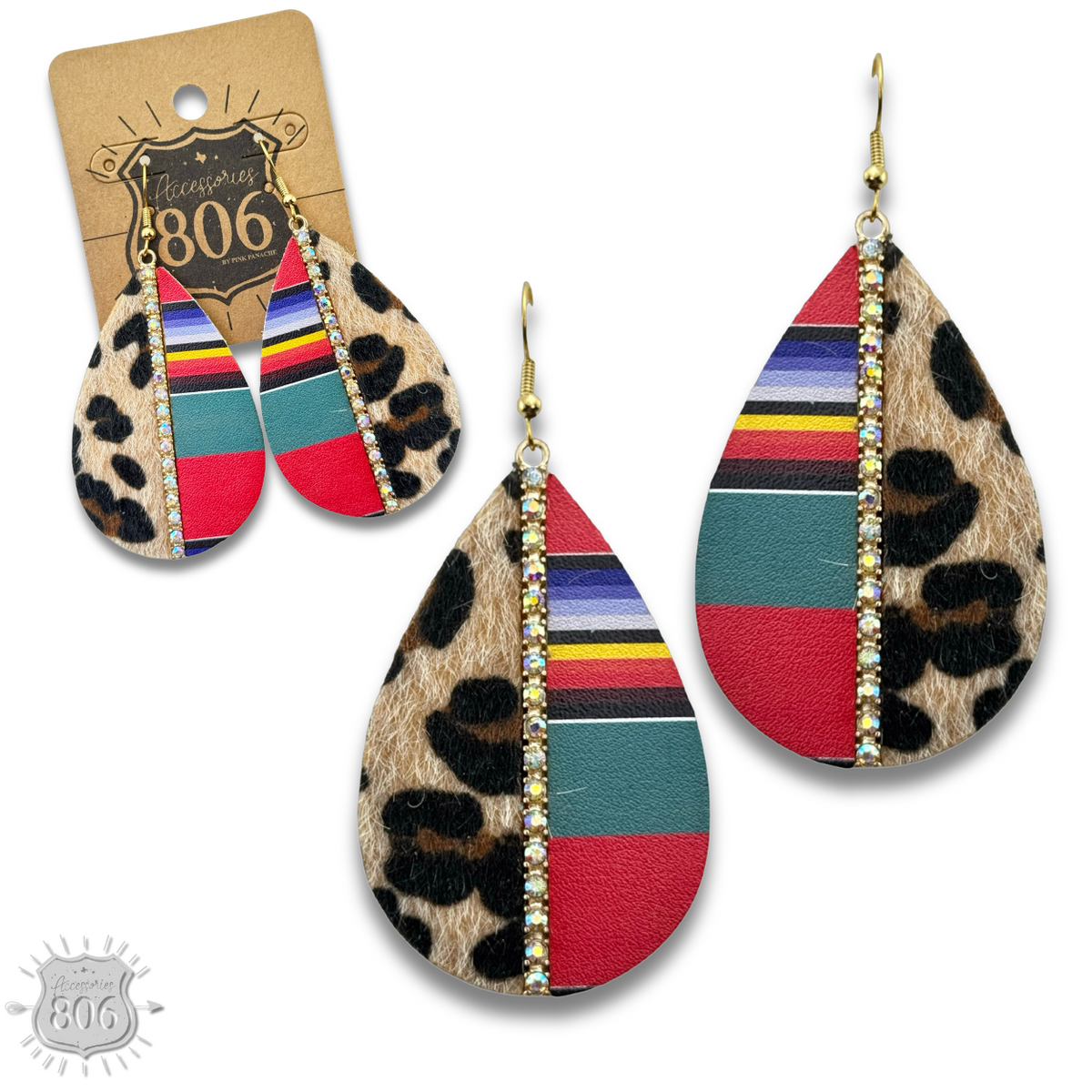 Mixed media teardrop earring last call