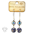Crystal mesh floral pattern dangle earring with crystals from Swarovski®- LC