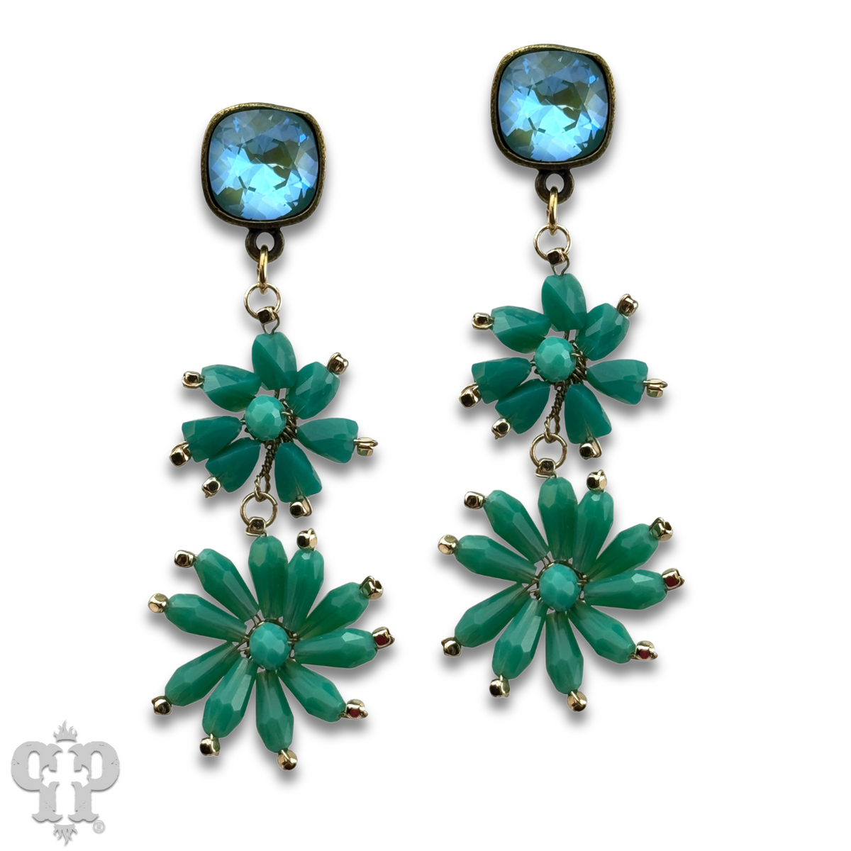 Flower bead and Austrian with crystals from Swarovski®- LC