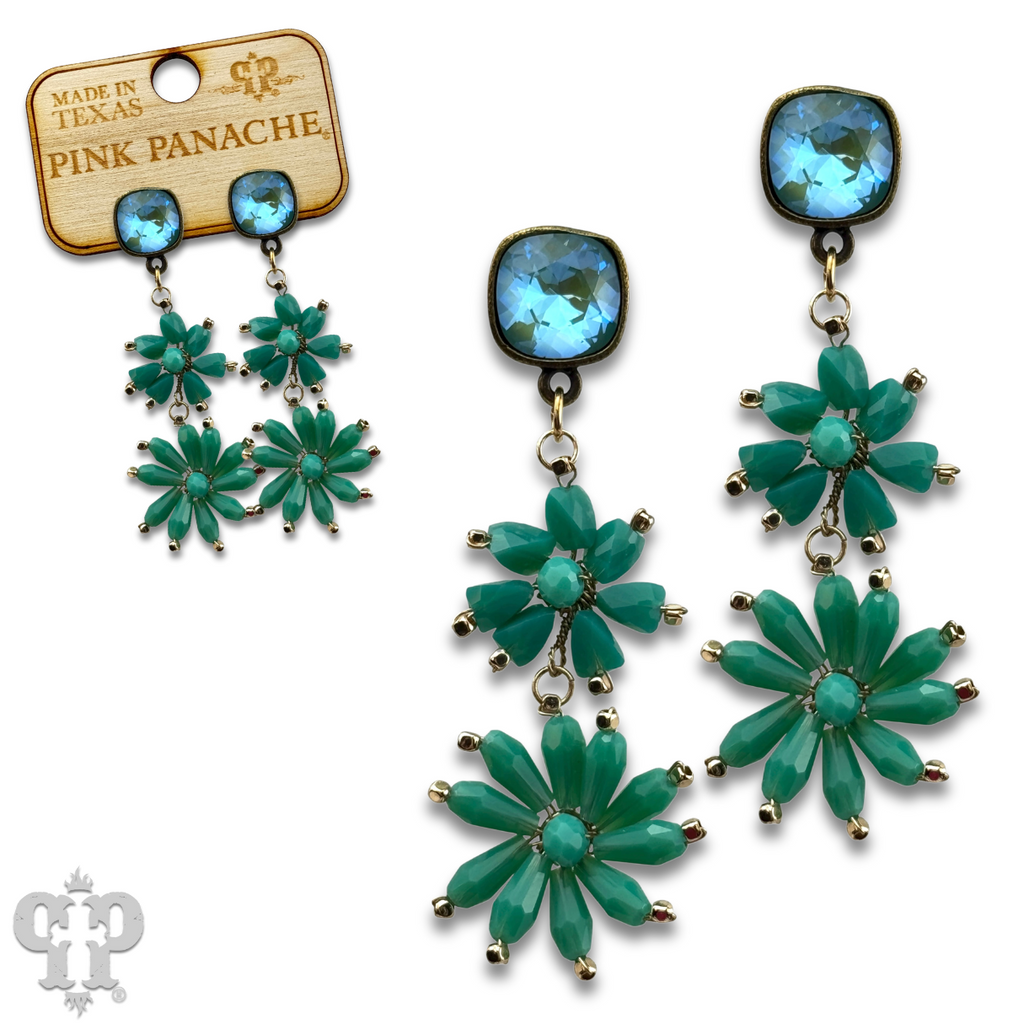 Flower bead and Austrian with crystals from Swarovski®- LC