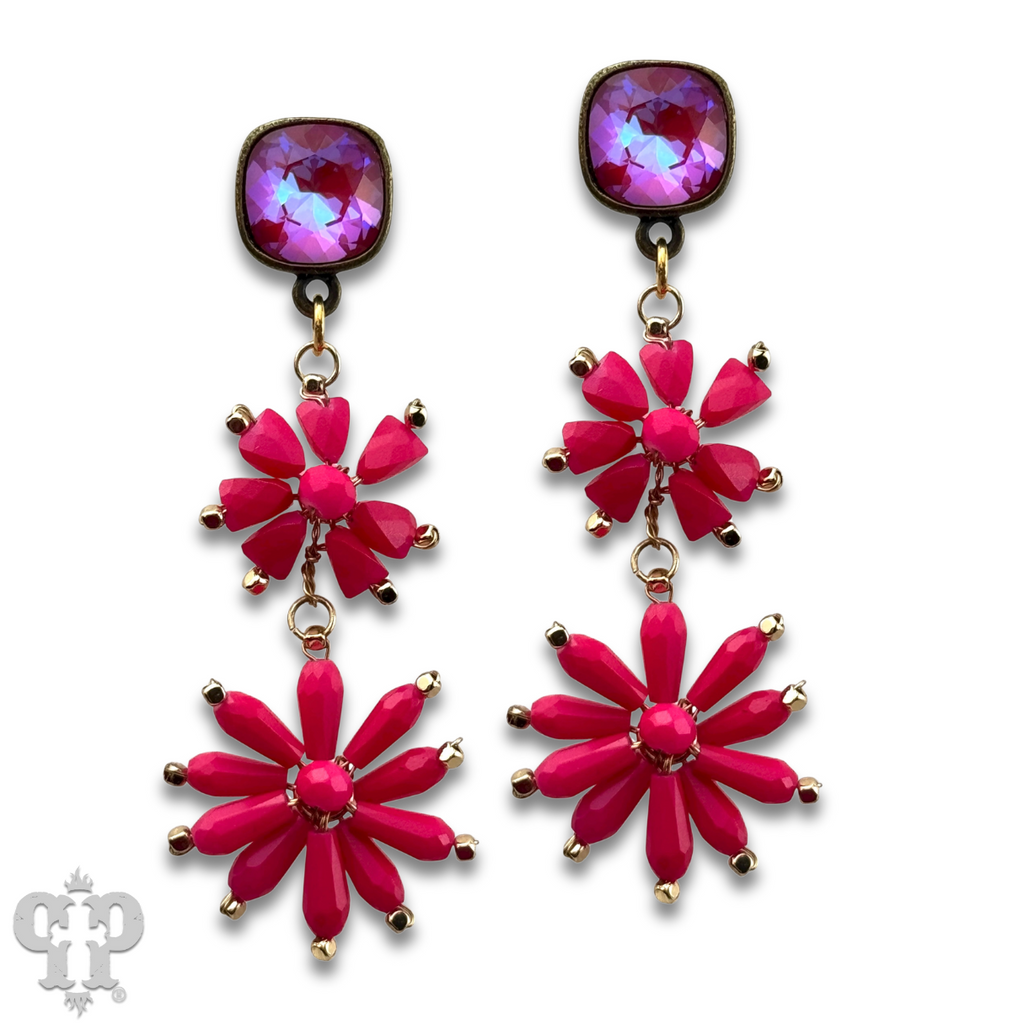 Flower bead and Austrian with crystals from Swarovski®- LC