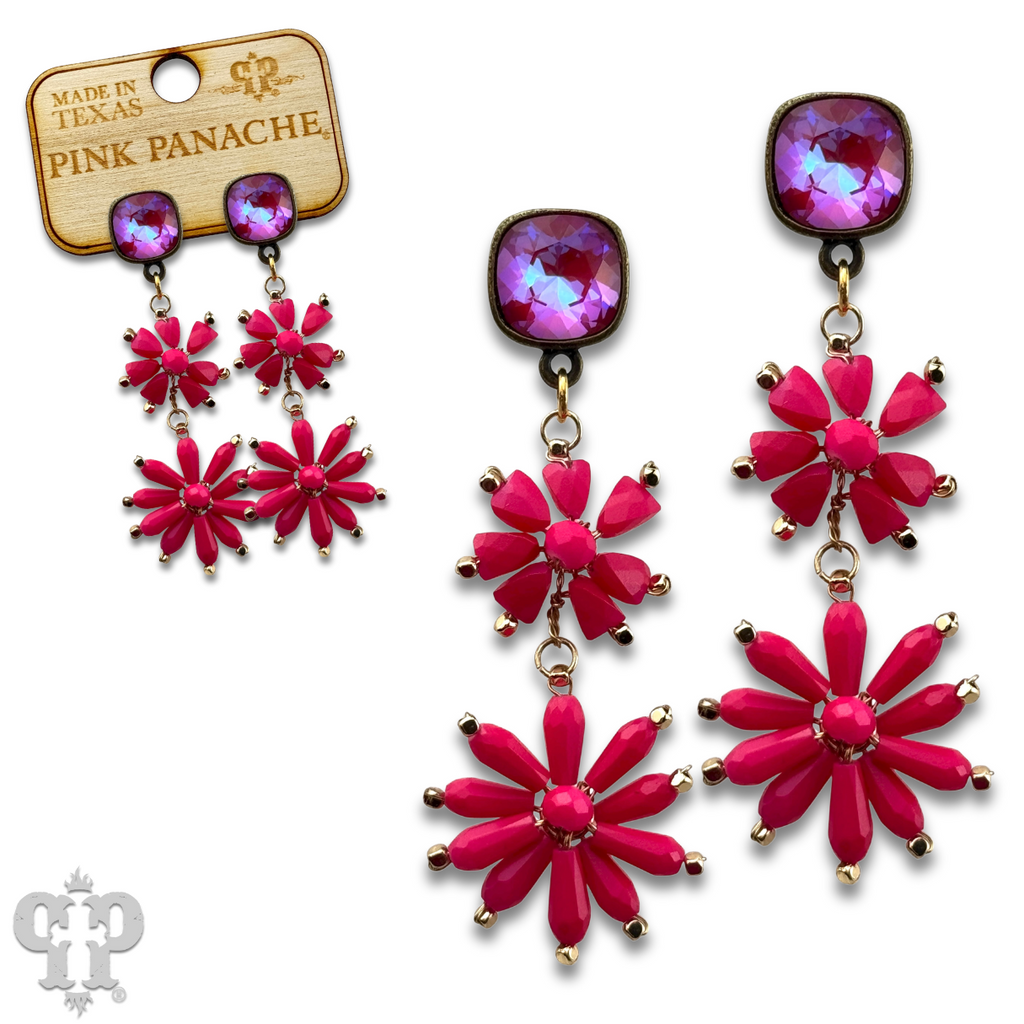 Flower bead and Austrian with crystals from Swarovski®- LC