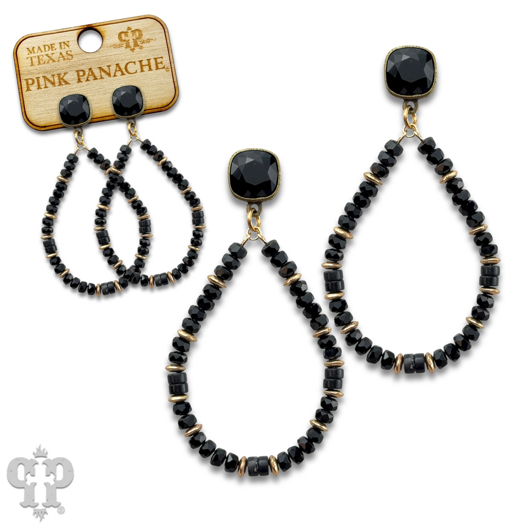 Beaded teardrop with crystals from Swarovski®- LC