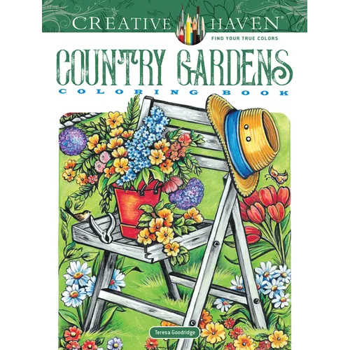 Creative Haven Country Gardens Coloring Book - Paperback