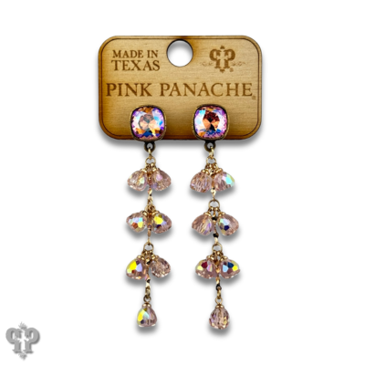 Waterfall bead earring with crystals from Swarovski®