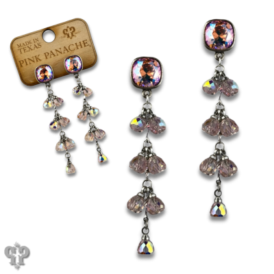 Waterfall bead earring with crystals from Swarovski®