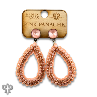Sequin and faceted bead teardrop earring with crystals from Swarovski®