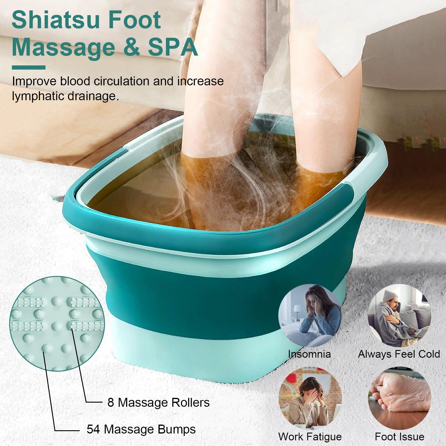 Collapsible Foot Bath Basin - Foldable Foot Tub