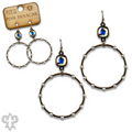 Pearl stud circle earring crytals from Swarovski®