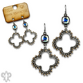Clover cross earring with crystals from Swarovski®