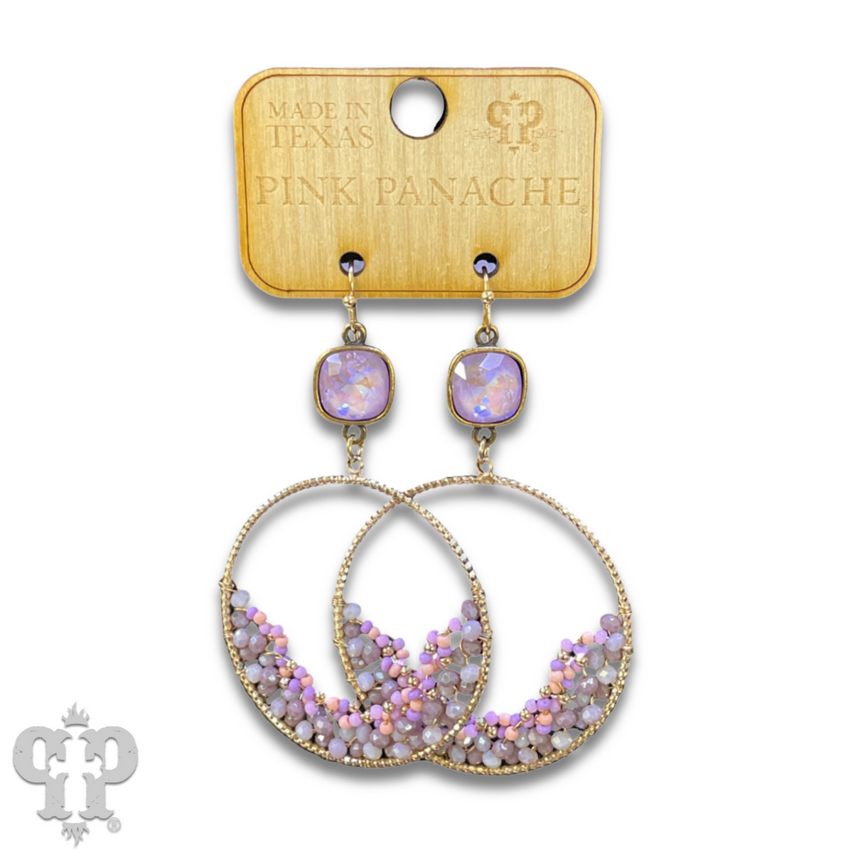 Seed bead cluster earring with crystals from Swarovski® - LC