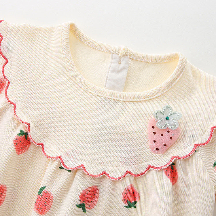Printed Hooded Romper With A Three-piece Design For Newborns
