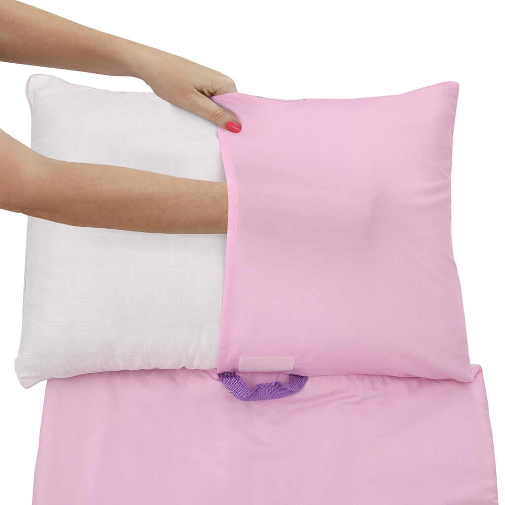 Gabby's Dollhouse Dream It Up Pink, Aqua, Purple PJ's Deluxe Easy Fold Toddler Nap Mat