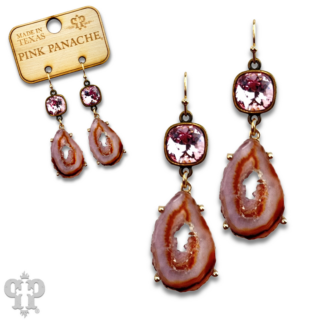 Druzy earring with crystals from Swarovski® - LC