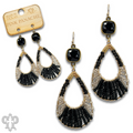 Seed bead teardrop earring with crystals from Swarovski® - LC