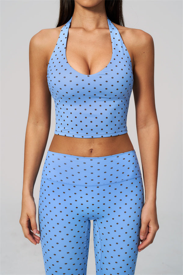 The Frame Halter Tank Top Capri Leggings 2-Piece Set