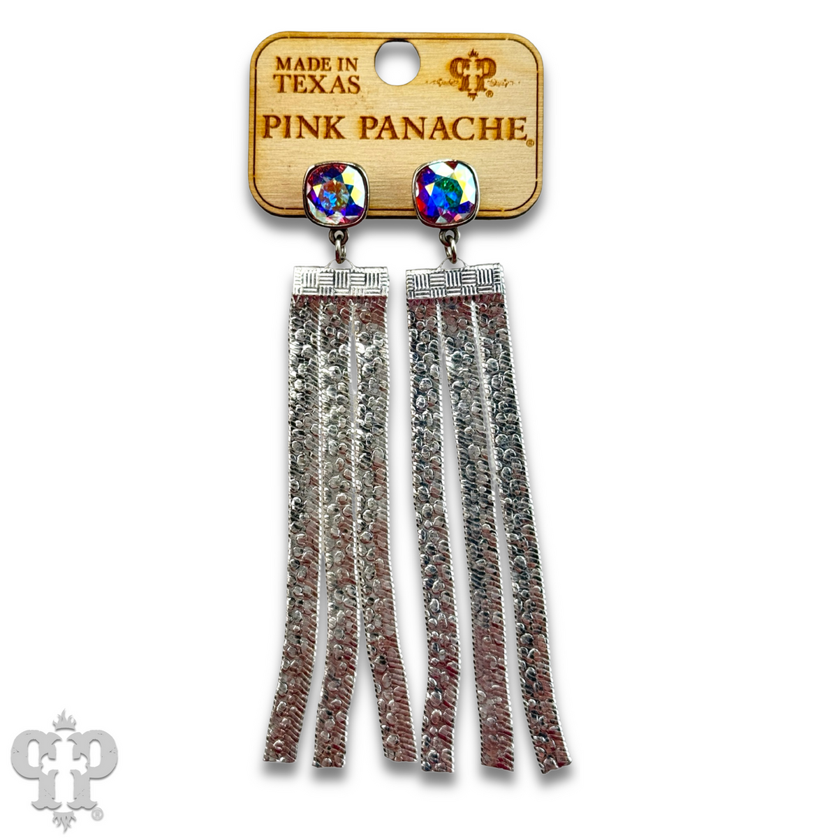 Mesh fringe earring with crystals from Swarovski®