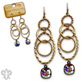 Multi ring earring with crystals from Swarovski®