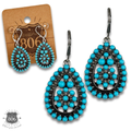 Stone studded teardrop earring