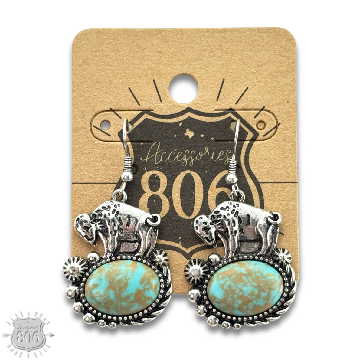 Western style buffalo earring