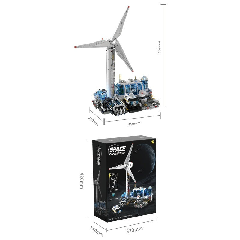Space-Based Wind Power Plant Building Block Puzzle Assembly Toy