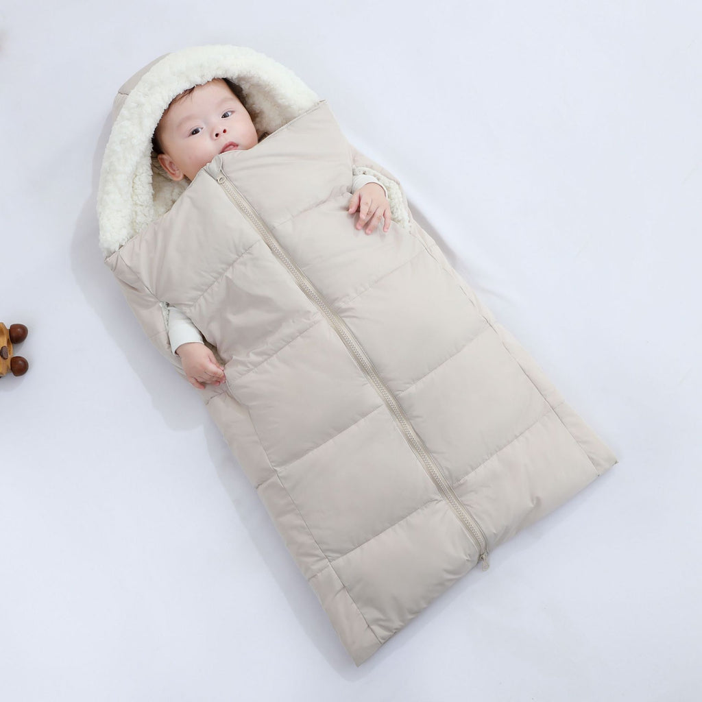 Autumn And Winter Warm Thickened Hooded Newborn Swaddle