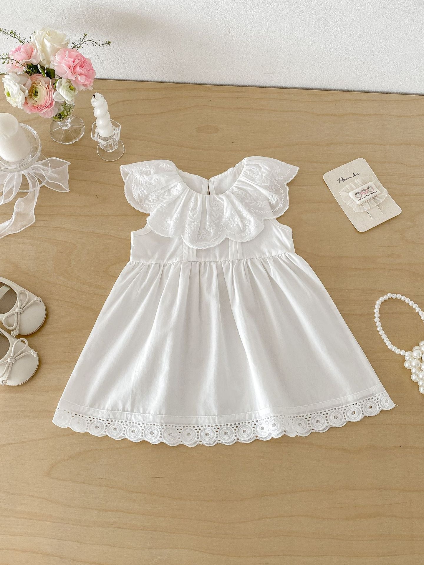 Childrens Summer Clothing Lace-trimmed Princess Dress