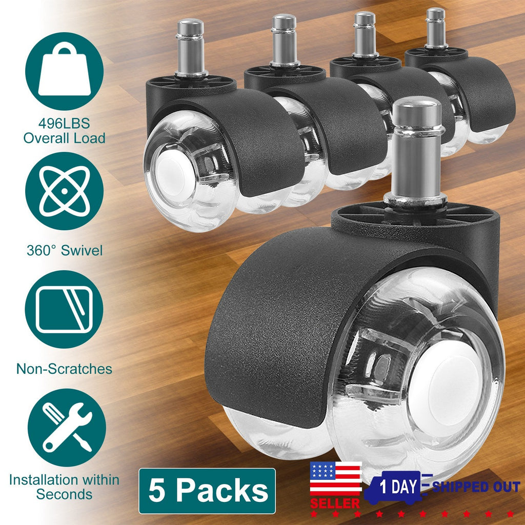 Office Chair Wheels Polyurethane Casters for Floors