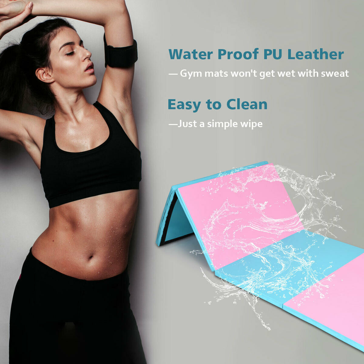 4 Feet x 10 Feet x 2 Inch Folding Gymnastics Tumbling Gym Mat