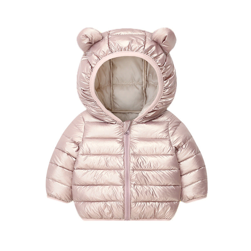 New Spring Autumn And Winter Solid-color Versatile Cotton Coat For Children