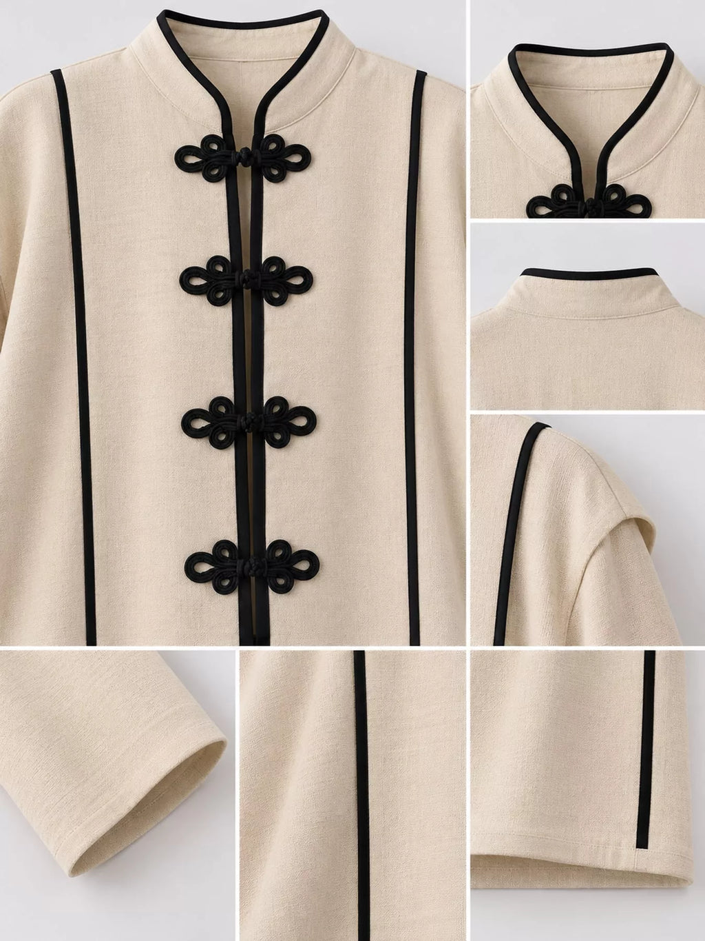 Chinese-Style Mandarin Collar Blouse