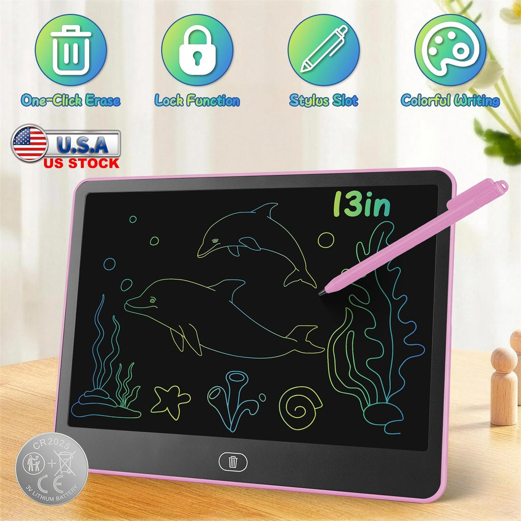 LCD Writing Tablet for Kids with Stylus & Lock Function
