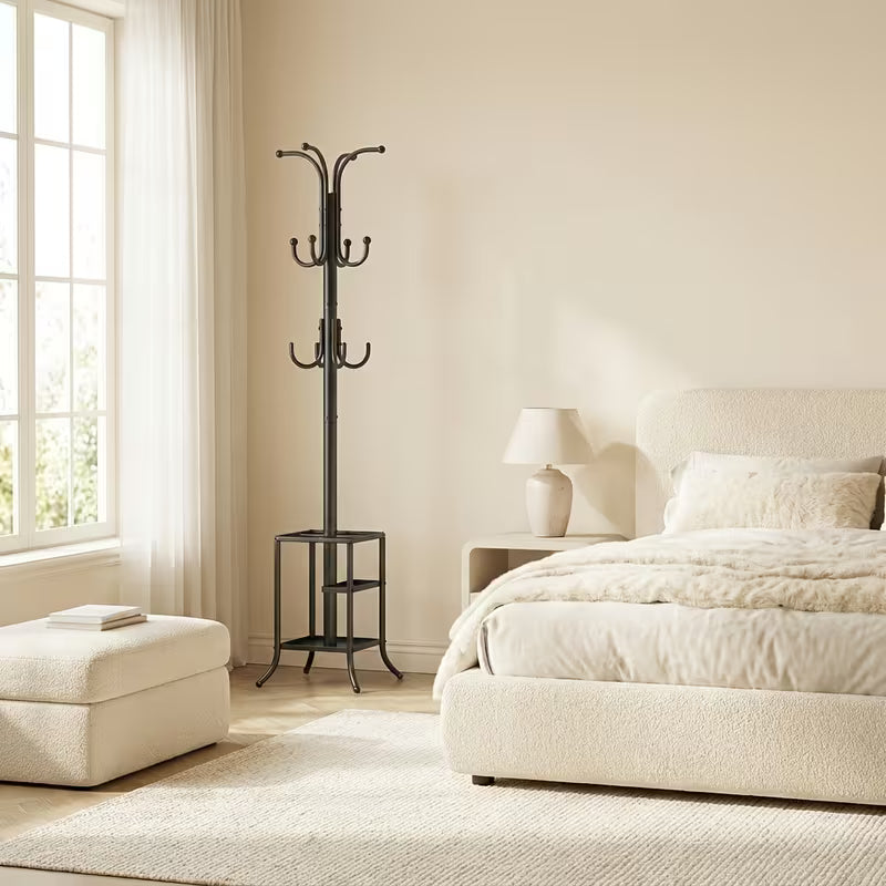 Freestanding Coat Rack Stand with Umbrella Storage Base